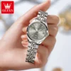 OLEVS Elegant Fashion Grey Automatic Women’s Luminous Stainless Steel Watch 2