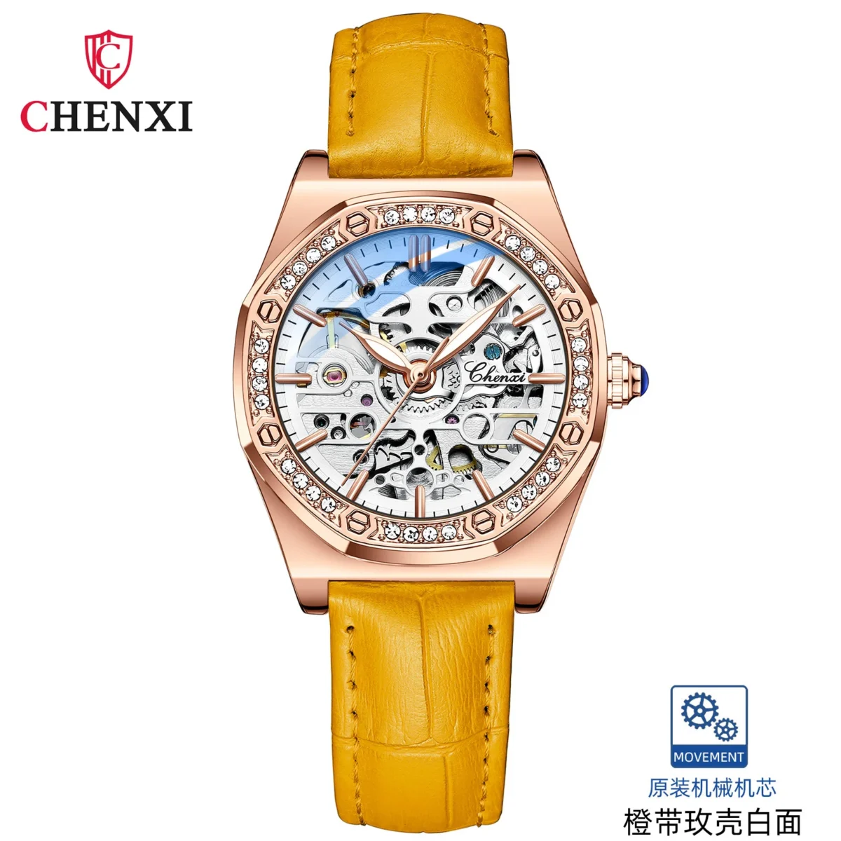 CHENXI 8848L Tiktok The Same Ladies Fashion Hollowed Automaton Waterproof Night Automatic Man Mechanical Watch Mainland China 5