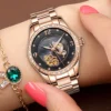 CARNIVAL Skeleton Butterfly Design Rose Gold Women Watches Luxury Brand Automatic Mechanical Watch Ladies Waterproof reloj mujer 2