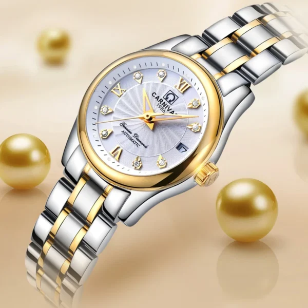 CARNIVAL Luxury Fashion Sapphire Automatic Women’s Waterproof Watch 2