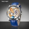 PINDU Design Earth Theme 3D Dragon Curved Mirror Transparent Watch 4