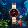 MIGE Original Miyota Automatical Mechanical Watch for Woman Waterproof Diamond Sapphire 18K Gold Stainless Steel Wristwatch 5