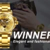 WINNER Top Brand Luxury Gold Skeleton Automatic Elegant Women’s Watch 3