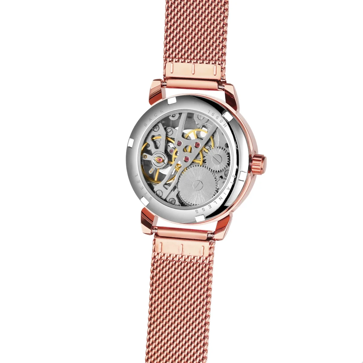 2024 High-End Luxury Steel Skeleton Fashion Women’s Mechanical Watch 6
