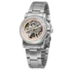 Luxury Gold Fashion Crystal Skeleton Automatic Women’s Stainless Steel Watch 2