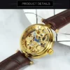 Forsining Fashion Luxury Skeleton Luminous Gold Automatic Women’s Watch 3