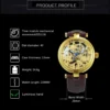 Forsining Fashion Luxury Skeleton Luminous Gold Automatic Women’s Watch 6