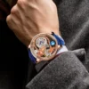 PINDU Design Earth Theme 3D Dragon Curved Mirror Transparent Watch 5