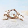MIGE Ladies Automatic Mechanical Watch Luxury Brand Women Wristwatch Fashion Diamond waterproof  seashell ceramic stainlesssteel 5