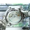 Simple Casual Silver Steel Automatic Women’s Round Dial Mechanical Watch 4