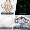OLEVS 6615 Elegant Luxury Diamond Skeleton Butterfly Women’s Watch Set 6