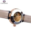 Forsining 2019 Elegant Women Diamond Skeleton Display Design Luxury Lady Automatic Watches Luminous Hands Black Genuine Leather 4