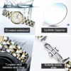 OUPINKE 3170 Original Women's Watch Japan Automatic Mechanical Wrist Watch for Woman Luxury Elegant Dual Calendar Ladies Watches 6