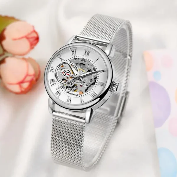 Forsining Fashion Mesh Strap Automatic Women’s Hot Mechanical Watch 2