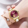 MIGE Ladies Automatic Mechanical Watch Luxury Brand Women Wristwatch Fashion Diamond waterproof  seashell ceramic stainlesssteel 6