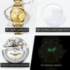 OLEVS TOP Brand Women's Watches Date Delicate Dial Stainless Steel Strap Waterproof Luminous Wristwatch Bracelet Set Gift 4