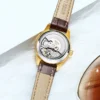 OLEVS Top Luxury Automatic Women’s Waterproof Brown Leather Watch 6