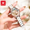 OLEVS 6612 Original Diamond Four Leaf Clover Elegant Automatic Women’s Watch 3