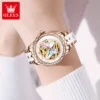 OLEVS 6615 Top Original Luxury Elegant Diamond Butterfly Women’s Watch 3