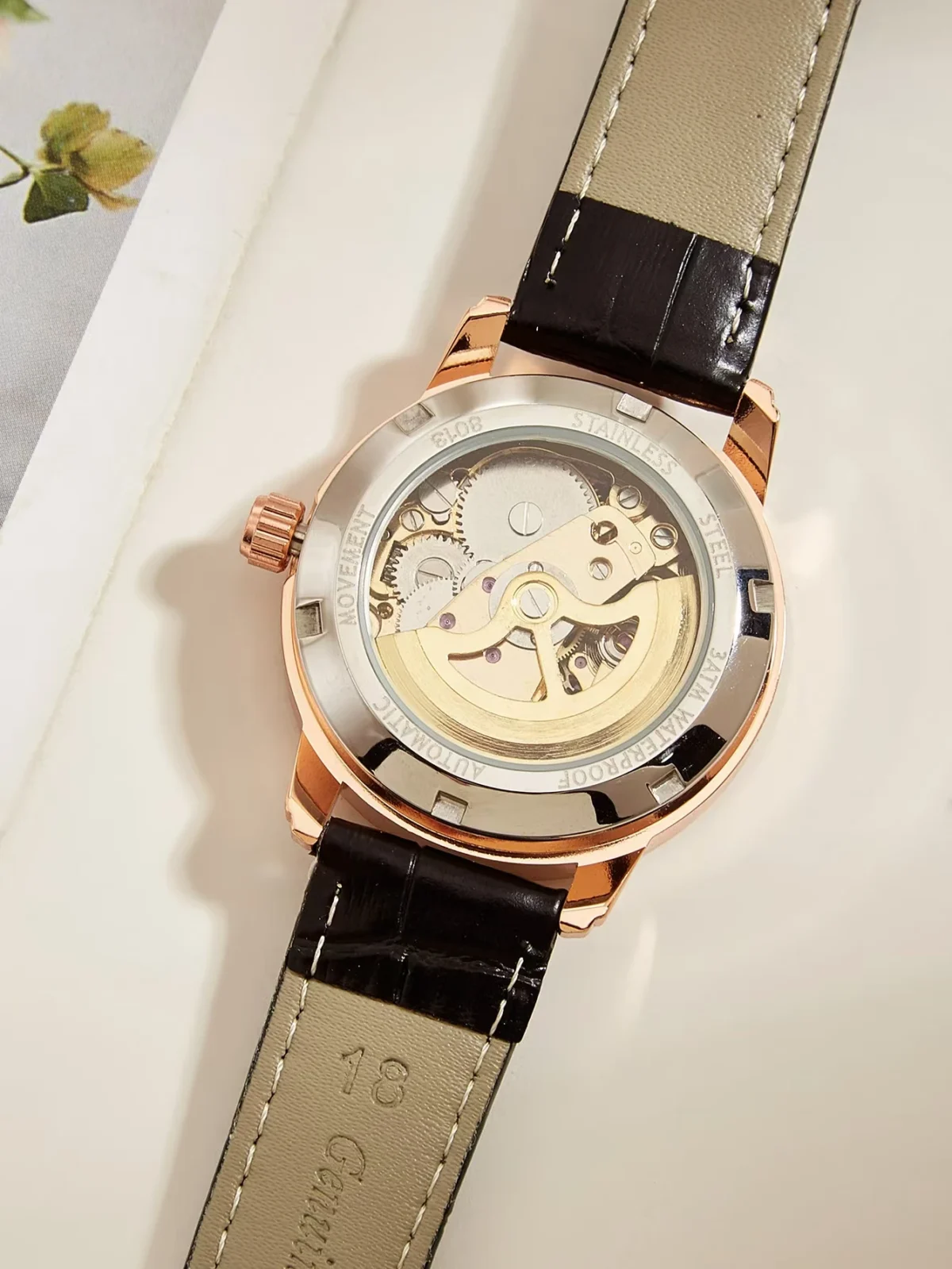 LONGLUX Fashion Cute Elegant Automatic Luxury Women’s Gift Watch 4