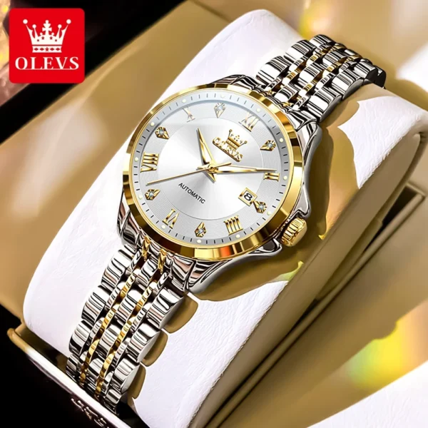 OLEVS Original Women's Watch Top Brand Waterproof Calendar Luminous Elegant Fashion Luxury Automatic Mechanical Lady Wrist Watch 1