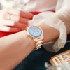 ORKINA Rose White Ladies Watches Top Brand Automatic Mechanical Wristwatch Women's Stainless Strap Waterproof Fashion Casual Clock 4