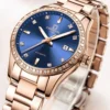 CARNIVAL New Luxury Rose Gold Blue Dial Automatic Women’s Dress Watch 2