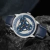 PINDU Design Unique Blue Luxury 42mm Mechanical Luminous Steel Watch 3