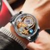 PINDU Design Earth Theme 3D Dragon Curved Mirror Transparent Watch 3