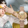 OUPINKE 3175 Luxury Full Diamond Skeleton Automatic Elegant Women’s Watch 5