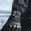 PINDU Retro Creative Turn-Dial Wheel Mechanical Luminous Leather Watch 6