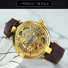 Forsining Fashion Luxury Skeleton Luminous Gold Automatic Women’s Watch 2