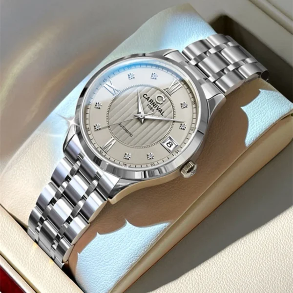Carnival MIYOTA Movement Automatic Watch 316L Stainless Steel Sapphire Waterproof Fashion Women's Calendar Mechanical Watches 2