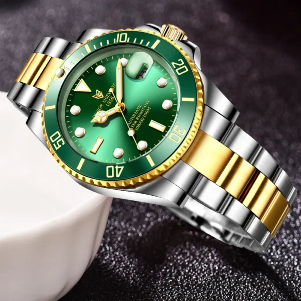LIGE Mechanical Watches Women's Top Brand Luxury Fashion Casual Stainless Steel Waterproof Wrist Watches Ladies Automatic Watch+Box 2
