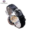 Forsining 2019 Elegant Women Diamond Skeleton Display Design Luxury Lady Automatic Watches Luminous Hands Black Genuine Leather 5
