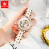 OLEVS 6615 Elegant Luxury Diamond Skeleton Butterfly Women’s Watch Set 4