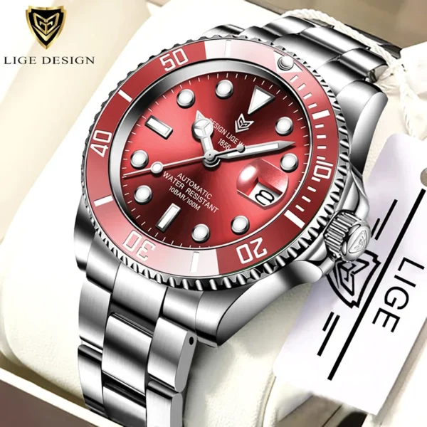LIGE Classic Top Brand Luxury Fashion Automatic Women’s Mechanical Watch 1