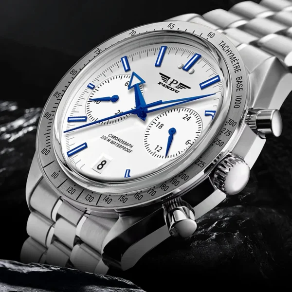 PINDU Design VK64 Quartz Sweep Seconds Sapphire 316 Steel Calendar Watch 1