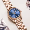 CARNIVAL New Luxury Rose Gold Blue Dial Automatic Women’s Dress Watch 3