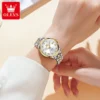 OLEVS Original Women's Watch Top Brand Waterproof Calendar Luminous Elegant Fashion Luxury Automatic Mechanical Lady Wrist Watch 4