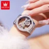 OLEVS Fully Hollow Luminous Diamond Luxury Automatic Women’s Watch 4