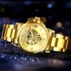 WINNER Top Brand Luxury Gold Skeleton Automatic Elegant Women’s Watch 1