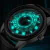 PINDU Retro Creative Turn-Dial Wheel Mechanical Luminous Leather Watch 5