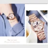 Watches Women Fashion Watch 2023 Automatic Mechanical Rhinestone Skeleton Dial Premium Leather Band Elegant Lady Watch New 3