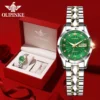 OUPINKE 3169 Luxury Brand Women's Watch Automatic Mechanical Wristwatch Waterproof Stainless Steel Watch For Woman Dual Calendar 2