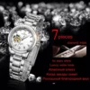 Diamond Four-Leaf Clover Luxury Automatic Women’s Rose Leather Watch 4