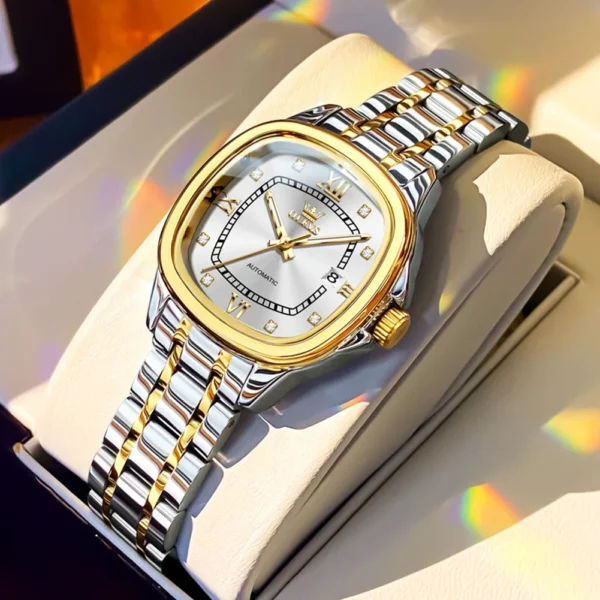 OLEVS Luxury Watch For Women's Elegant Waterproof Calendar Ladies Watch Stainless Steel Automatic Mechanical Women's Watches 1