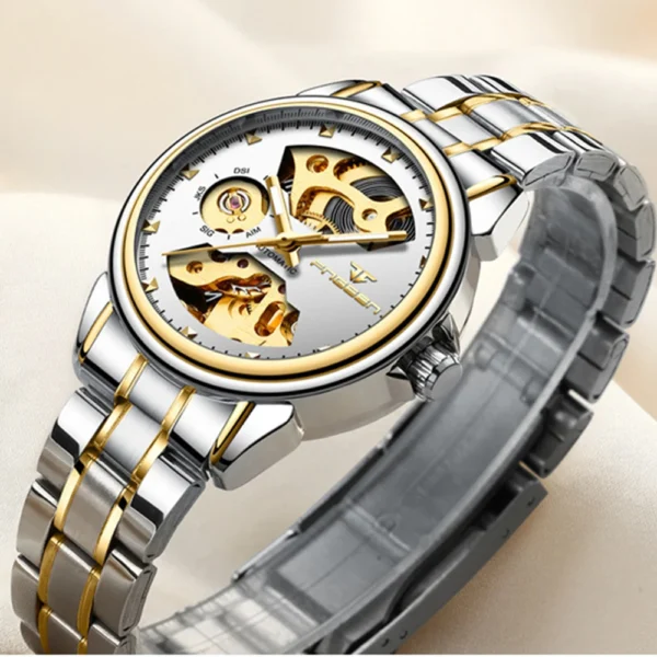 Luxury Elegant Bracelet Wristwatch Fashion Trend Automatic Mechanical Watches for Women's Dress Lady Self Winding Tourbillon Clock 2