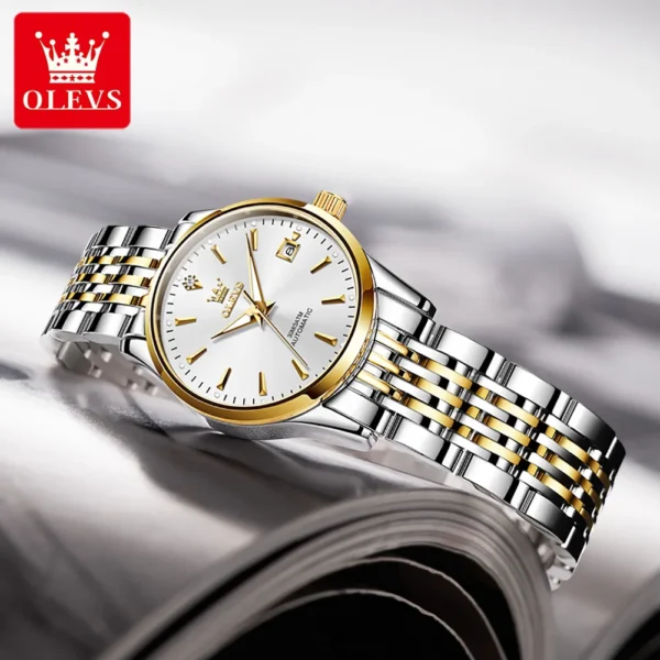 OLEVS Luxury Elegant Automatic Women’s Luminous Steel Bracelet Gift Set 2
