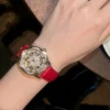 High-End Sunflower Light Luxury Niche Art Red Mechanical Women’s Watch 5